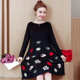 Plus-Size Floral Print Midi Dress