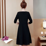 Plus-Size Babydoll Embroidery Dress