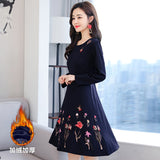 Plus-Size Floral Fit & Flare Dress
