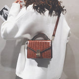 Retro Style Texture Shoulder Bag [Pre-Order] Color: Brown/Black/Green/Red 582242076463#3907992965940