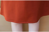Plus-Size Long Sleeve Shift Dress