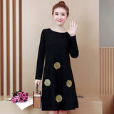 Plus-Size Babydoll Embroidery Dress