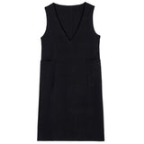 Plus-Size Sleeveless Back Button Shift Dress