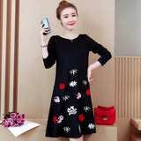 Plus-Size Floral Print Midi Dress