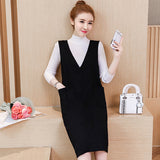 Plus-Size Sleeveless Back Button Shift Dress