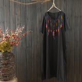 CNY Oversized Ethnic Style Embroidered Dress [Pre-Order] Color: White/Red/Black - One Size 569241430102#3650251249846