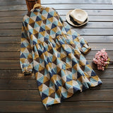 Geometric Print Shirt Dress