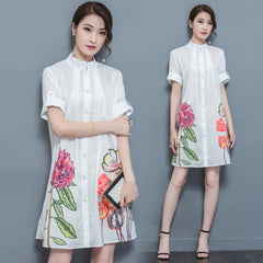 CNY Large Size Floral Print Top