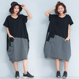 Oversize Stripe Hem Dress