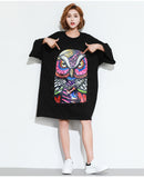 Oversize Graphic Printed Top Dress [Pre-Order] Color:  Black - One Size