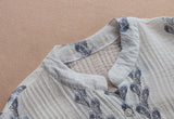 Embroidery Flare Ruffle Hem Dress