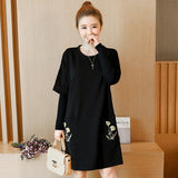 Plus-Size Embroidery Shift Dress 564987600227#3577565193083 564987600227#3577565193084 564987600227#3577565193085 564987600227#3577565193086 564987600227#3577565193087