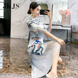 CNY Ethnic Style Embroidered Cheongsam Top Dress