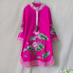 CNY Floral Embroidery Tops