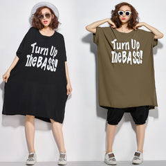 Oversize Graphic Printed Top Dress