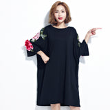 Oversize Embroidery Top Dress