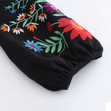 Plus-Size Embroidered Skater Dress