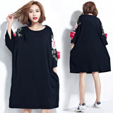 Oversize Embroidery Top Dress