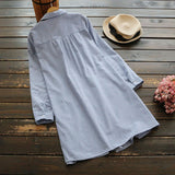 Buttoned Down Stripe Shirt Dress