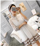 CNY Ethnic Style Embroidered Cheongsam Dress [Pre-Order] Color: Blue - Size: S-L