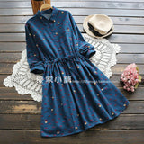 Printed Shirt Dress 557163004423#3497428981633