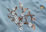 Floral Embroidery Shirt Dress