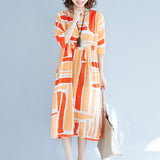 Plus-Size Color Printed Dress