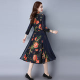 CNY Retro Style Floral Printed Dress