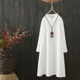 CNY Oversized Ethnic Style Cheongsam Dress [Pre-Order] Color: White/Blue/Pink - One Size 575961899171#3783931573386