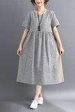 Plus-Size Loose Waist A-Line Dress