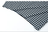 Oversize Stripe Hem Dress [Pre-Order] Color:  Black - One Size