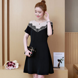 Plus-Size Embellished Neckline Shift Dress