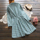 Printed Lattice Tie Dress