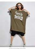 Oversize Graphic Printed Top Dress [Pre-Order] Color:  Brown/Black - One Size