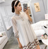 CNY Ethnic Style Embroidered Cheongsam Dress [Pre-Order] Color: Blue - Size: S-L