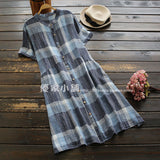 Buttoned Down Plaid Dress 570639877409#3851192535331