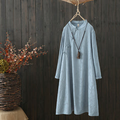 CNY Oversized Ethnic Style Cheongsam Dress [Pre-Order] Color: White/Blue/Pink - One Size 575961899171#3783931573384