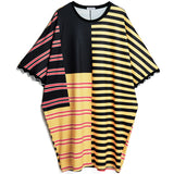 Oversize Printed Stripe Tops Dress