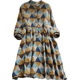 Geometric Print Shirt Dress
