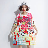 Oversize Graphic Printed Top Dress