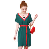Plus-Size V-Neck Shift Dress