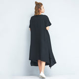 Oversize Irregular Hem Long Dress