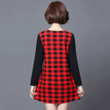 Plus-Size Checked Dress