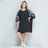 Oversize Embroidry Top Dress