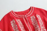 Embroidered Sleeveless Dress