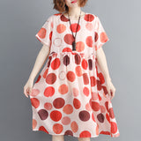 Plus-Size High-Waist Pleated Dress