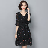 Plus-Size Ruffled Floral Chiffon Dress 568400928721#3637296264926 568400928721#3637296264927 568400928721#3637296264924 568400928721#3637296264925 568400928721#3637296264928 568400928721#3637296264929