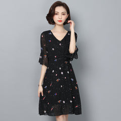 Plus-Size Ruffled Floral Chiffon Dress 568400928721#3637296264926 568400928721#3637296264927 568400928721#3637296264924 568400928721#3637296264925 568400928721#3637296264928 568400928721#3637296264929