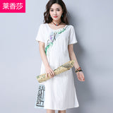 CNY Ethnic Style Embroidery Cheongsam Dress [Pre-Order] Color: Blue/White - Size: M-XL 565596455246#3580988272909 565596455246#3580988272911 565596455246#3580988272910