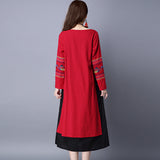 CNY Retro Style Embroidered Dress